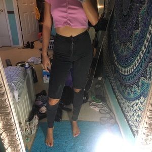🖤TOPSHOP knee ripped joni jeans🖤